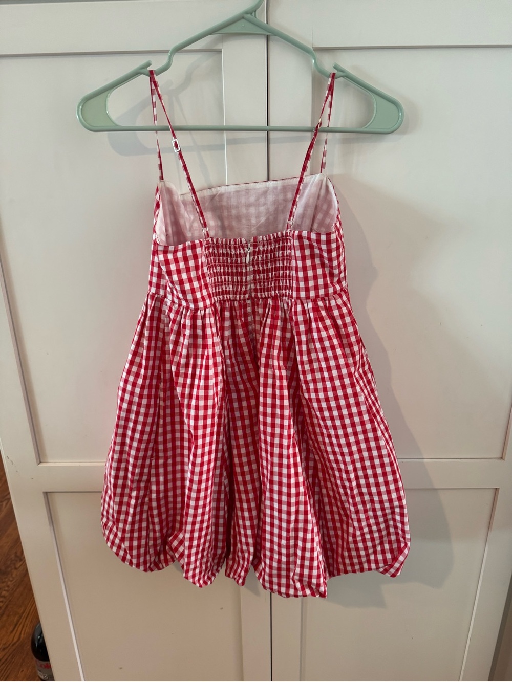 Abercrombie & Fitch Red and White Gingham Mini Dress - Picture 2 of 4